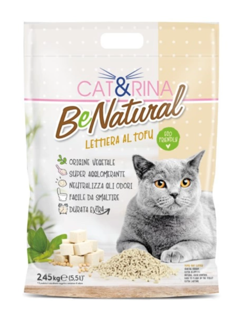 Cat&rina BeNatural 5,5L - Lettiera da Wc al Tofu Cat&rina BeNatural 5,5L - Lettiera da Wc al Tofu